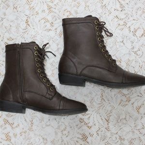 Brown Pointed Toe Boots